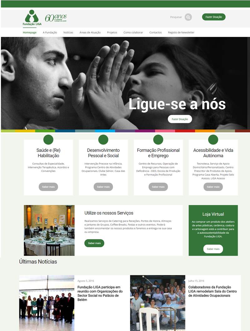Site da Fundação LIGA com novo layout e novas funcionalidades Site da Fundação LIGA com novo layout e novas funcionalidades
